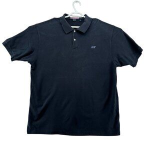 Vineyard Vines Black Cotton Polo Mens Size XL Short Sleeve Casual